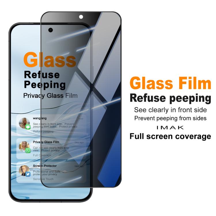 For vivo iQOO 15 Ultra 5G imak HD Full Screen Privacy Tempered Glass Protective Film