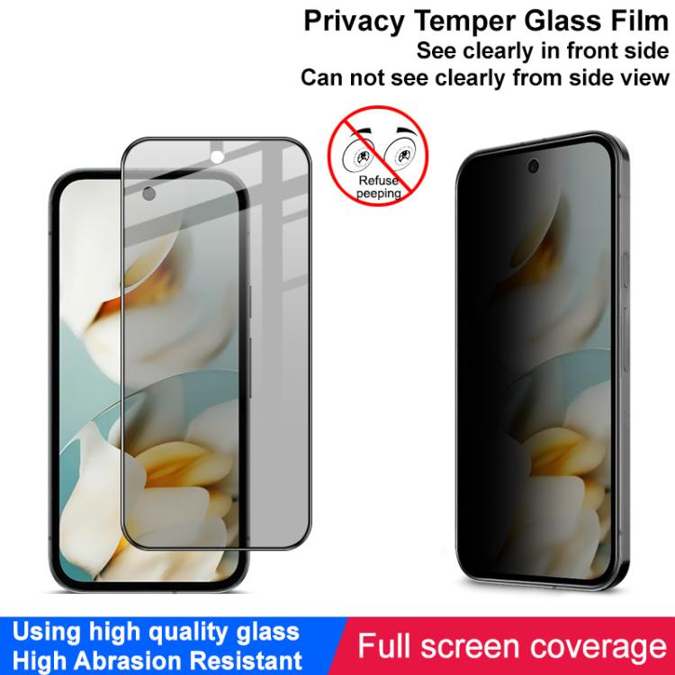 For Google Pixel 9a imak HD Full Screen Privacy Tempered Glass Protective Film