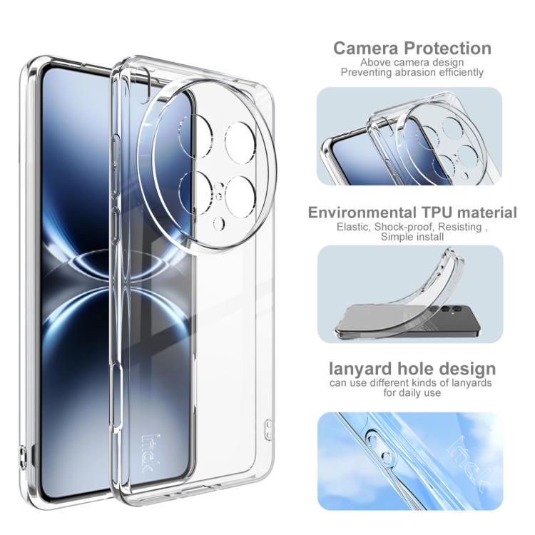 For vivo X200 Ultra imak UX-5 Series Super Slim Transparent Shockproof TPU Protective Case - Transparent