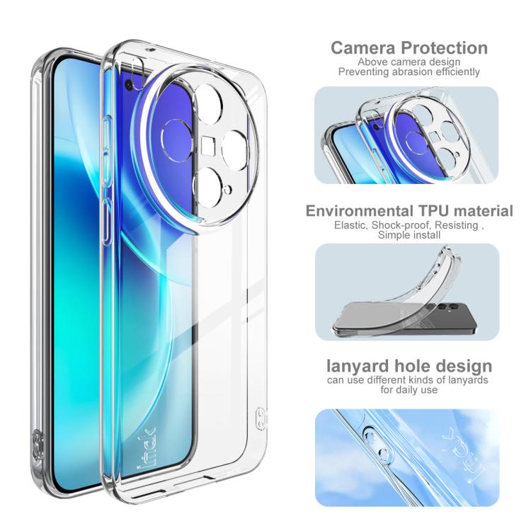 For vivo X300 imak UX-5 Series Super Slim Transparent Shockproof TPU Protective Case - Transparent