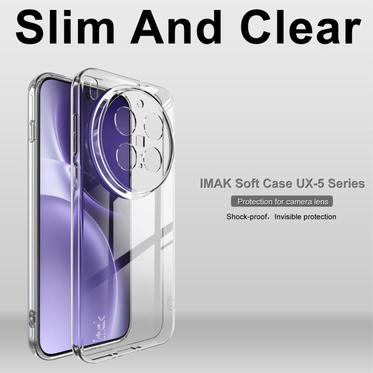 For vivo X300 Pro imak UX-5 Series Super Slim Transparent Shockproof TPU Protective Case - Transparent