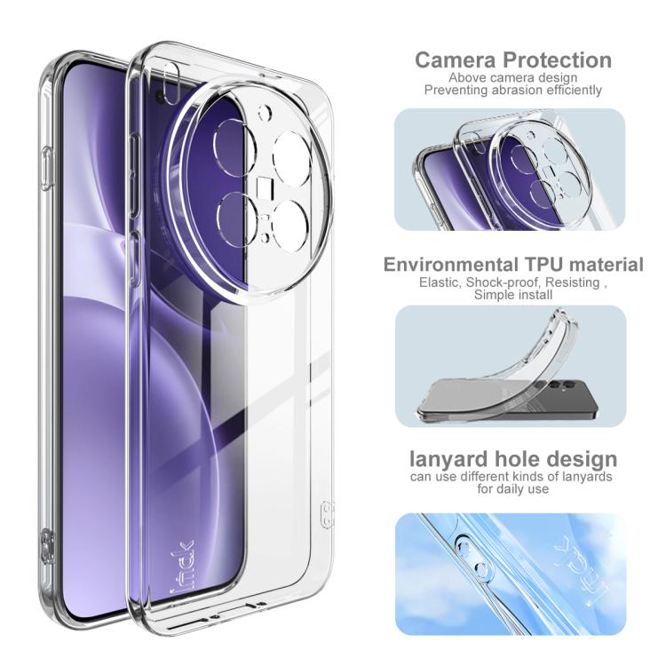 For vivo X300 Pro imak UX-5 Series Super Slim Transparent Shockproof TPU Protective Case - Transparent