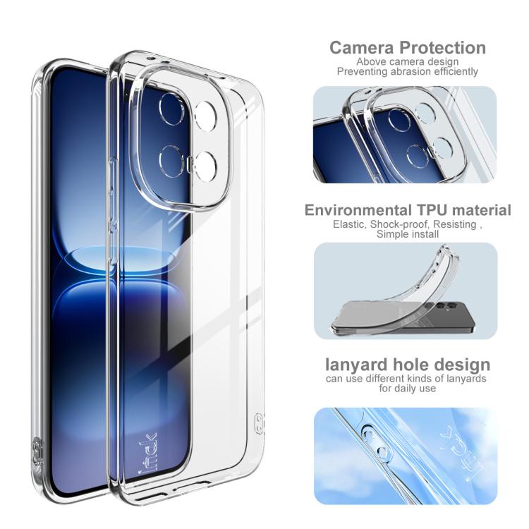 For vivo iQOO 15 imak UX-5 Series Super Slim Transparent Shockproof TPU Protective Case - Transparent