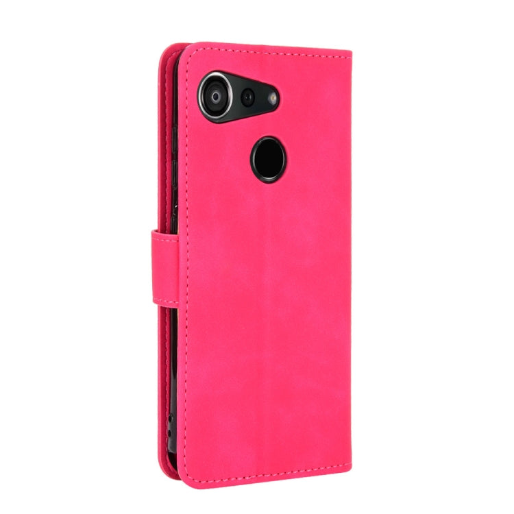 For Kyocera Android One S6 Solid Color Skin Feel Magnetic Buckle Horizontal Flip Calf Texture PU Leather Case with Holder & Card Slots & Wallet