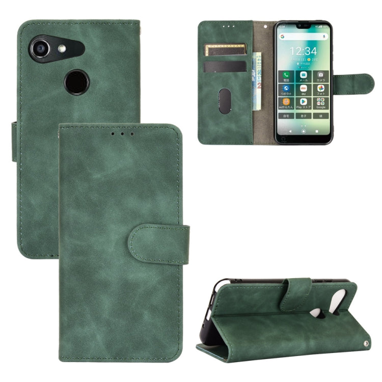 For Kyocera Gratina KYV48 Solid Color Skin Feel Magnetic Buckle Horizontal Flip Calf Texture PU Leather Case with Holder & Card Slots & Wallet