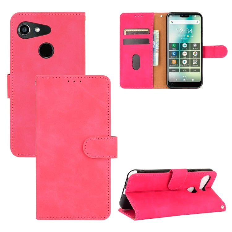 For Kyocera Gratina KYV48 Solid Color Skin Feel Magnetic Buckle Horizontal Flip Calf Texture PU Leather Case with Holder & Card Slots & Wallet