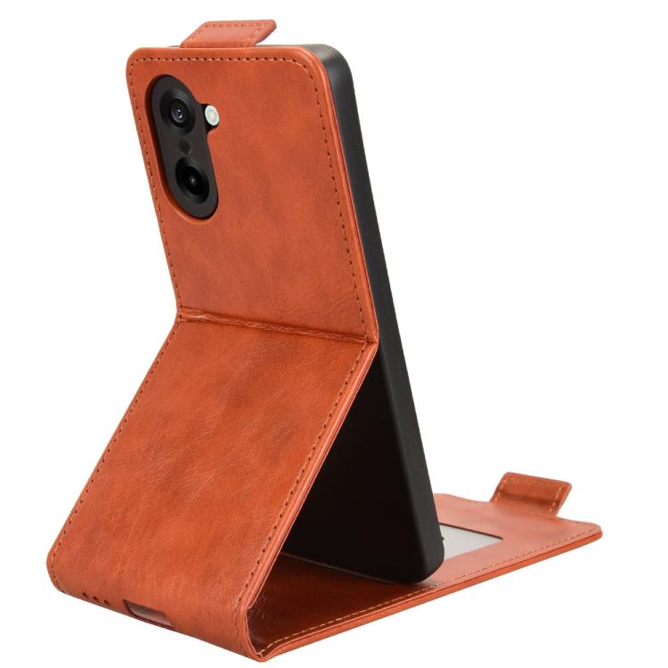 For OnePlus Nord CE5 / Ace 5 Racing Magnetic Vertical Flip Leather Phone Case with Buckle
