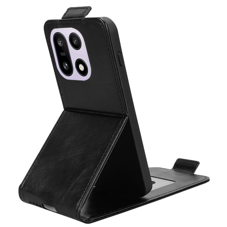 For OnePlus 15 Magnetic Vertical Flip Leather Phone Case with Buckle