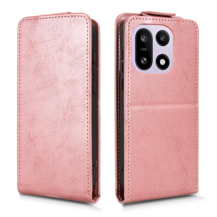 For OnePlus 15 Magnetic Vertical Flip Leather Phone Case with Buckle