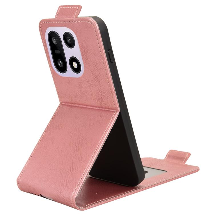 For OnePlus 15 Magnetic Vertical Flip Leather Phone Case with Buckle