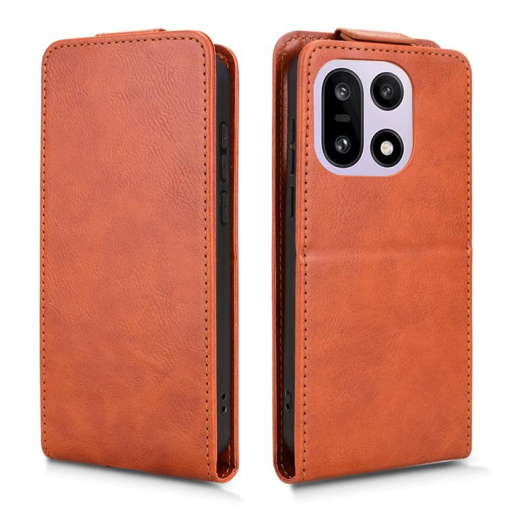 For OnePlus 15 Magnetic Vertical Flip Leather Phone Case with Buckle