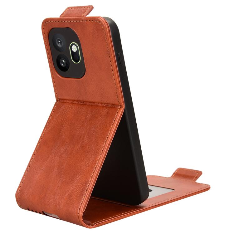 For OnePlus 15T Magnetic Vertical Flip Leather Phone Case with Buckle