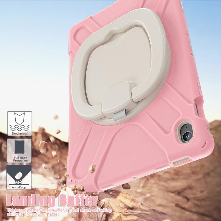 For Samsung Galaxy Tab S10 FE+ Silicone Hybrid PC Tablet Case with Holder & Shoulder Strap