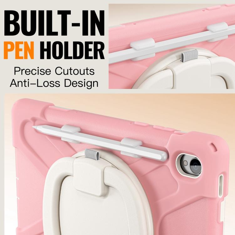 For Samsung Galaxy Tab S11 Silicone Hybrid PC Tablet Case with Holder & Shoulder Strap