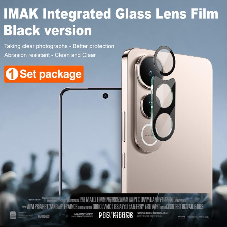 For vivo V50 Lite 5G IMAK Rear Camera Glass Lens Film Black Version, 1 Set Package