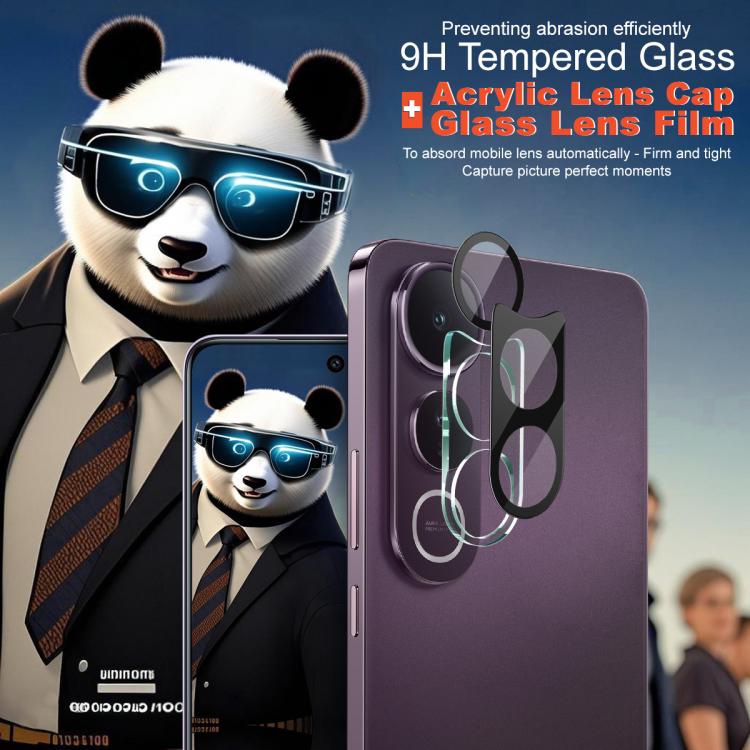 For vivo V50 Lite 5G IMAK Rear Camera Glass Lens Film Black Version, 1 Set Package