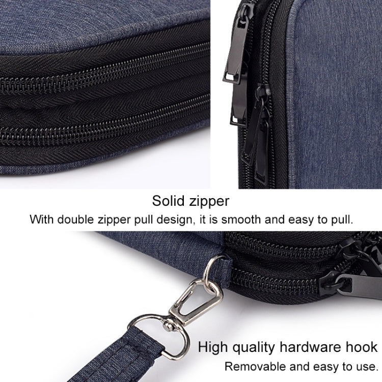 SM01 Multi-function Waterproof Double Layer Data Cable Earphone U Disk Digital Accessories Storage Bag, Size: L