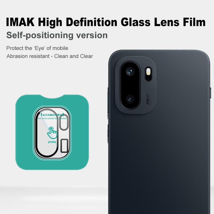For OnePlus Ace 6 imak HD Glass Rear Camera Lens Film, Self-positioning Version