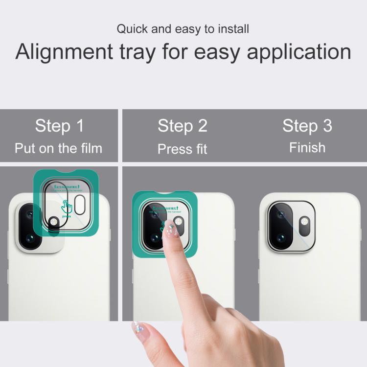 For OnePlus 15T imak HD Glass Rear Camera Lens Film, Self-positioning Version