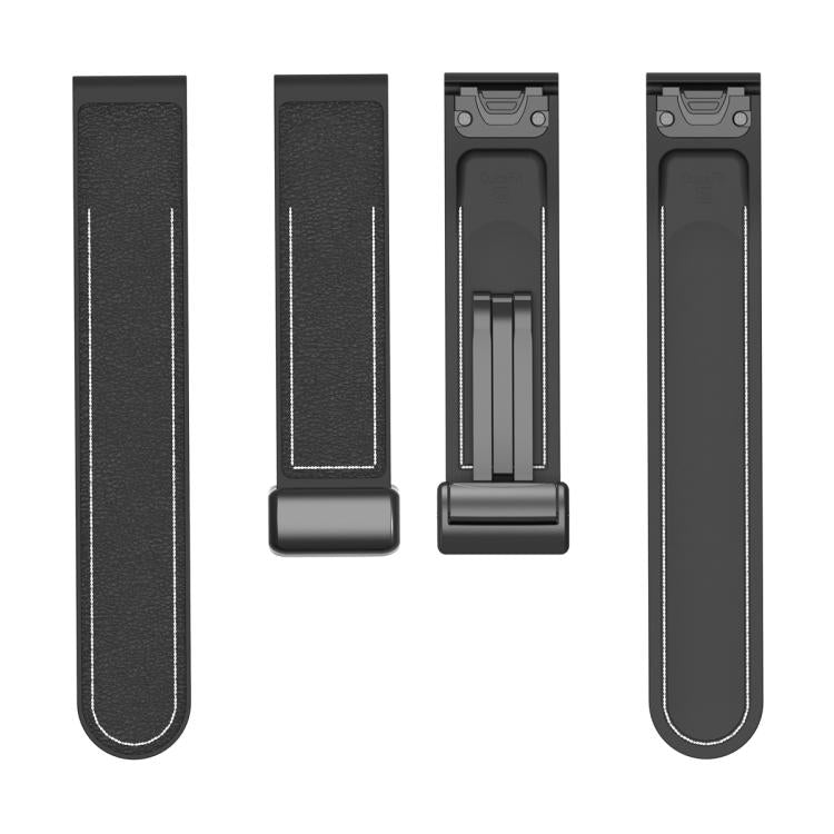 For Garmin 22mm Folding Magnetic Buckle Quick Release Silicone Watch Band