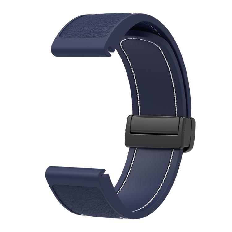 For Garmin 22mm Folding Magnetic Buckle Quick Release Silicone Watch Band
