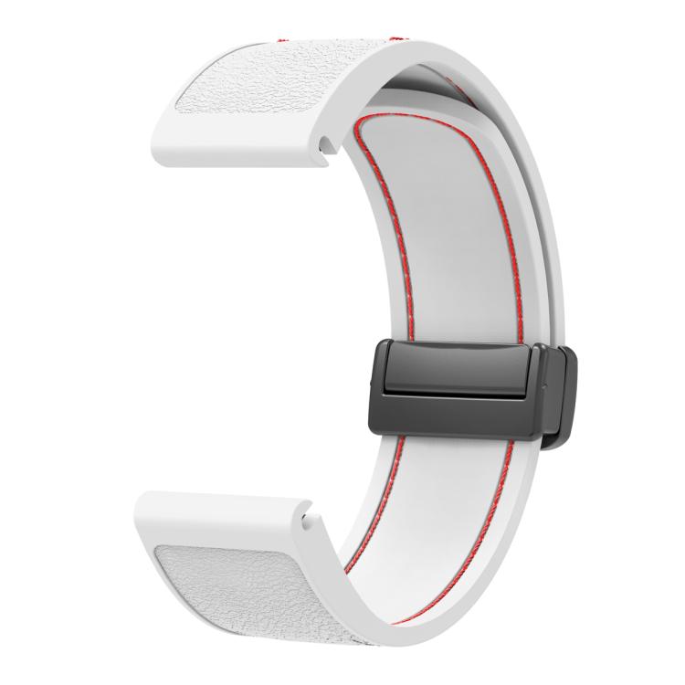 For Garmin 22mm Folding Magnetic Buckle Quick Release Silicone Watch Band