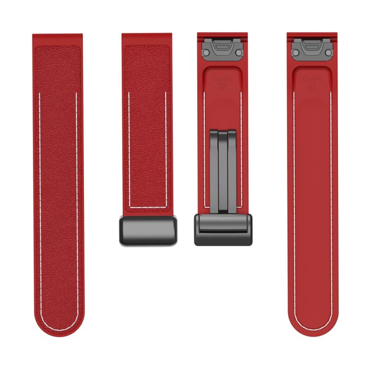 For Garmin 26mm Folding Magnetic Buckle Quick Release Silicone Watch Band