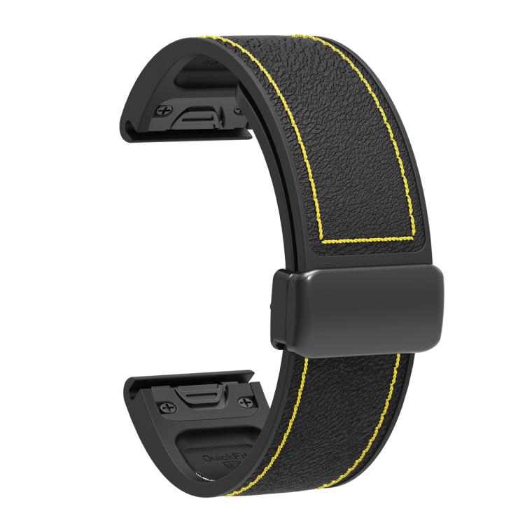 For Garmin 26mm Folding Magnetic Buckle Quick Release Silicone Watch Band