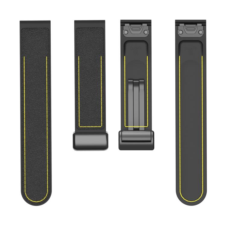 For Garmin 26mm Folding Magnetic Buckle Quick Release Silicone Watch Band