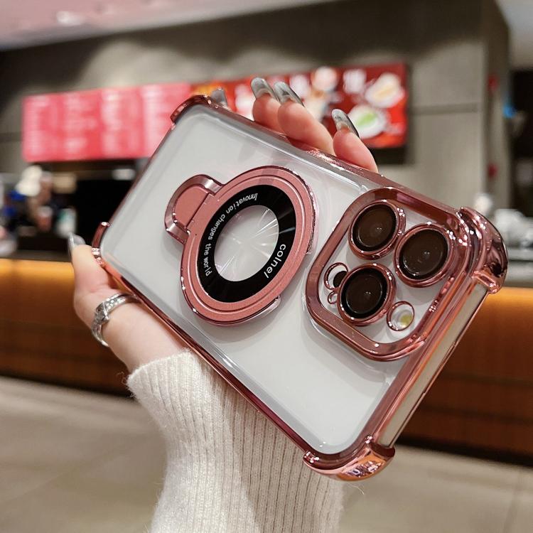 For iPhone 13 Pro Space Shield MagSafe Holder Shockproof Phone Case