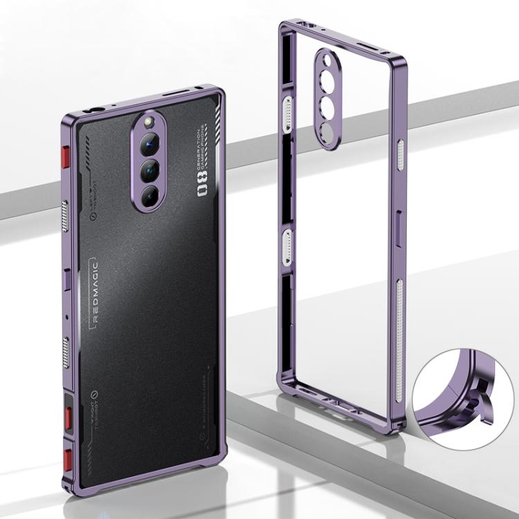 For ZTE nubia RedMagic 8 Pro Metal Frame Heat Dissipation Phone Case with Camera Guard Ring