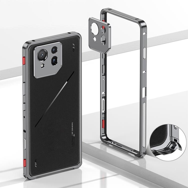 For Asus ROG Phone 9 / 9 Pro Metal Frame Heat Dissipation Phone Case with Camera Guard Ring