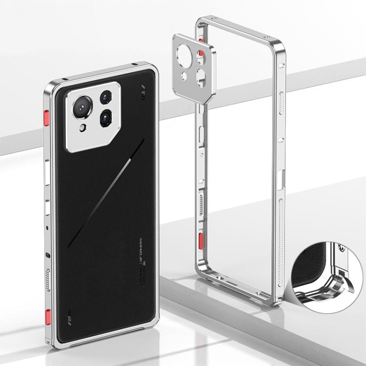 For Asus ROG Phone 9 / 9 Pro Metal Frame Heat Dissipation Phone Case with Camera Guard Ring