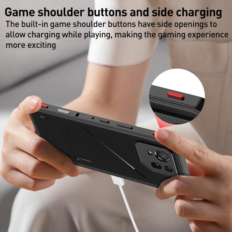 For Asus ROG Phone 9 / 9 Pro Metal Frame Heat Dissipation Phone Case with Camera Guard Ring