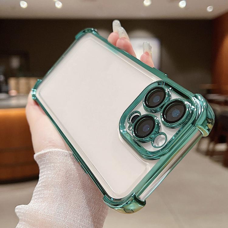 For iPhone 11 Electroplating Space TPU Four-corner Shockproof Phone Case with Lens Film