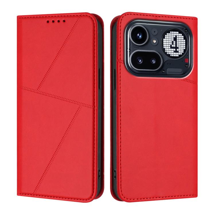 For Nothing Phone 4a Pro Strong Magnetic Frosted Flip Leather Phone Case