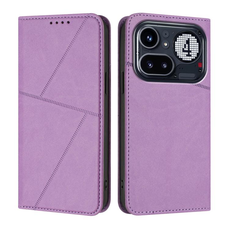 For Nothing Phone 4a Pro Strong Magnetic Frosted Flip Leather Phone Case