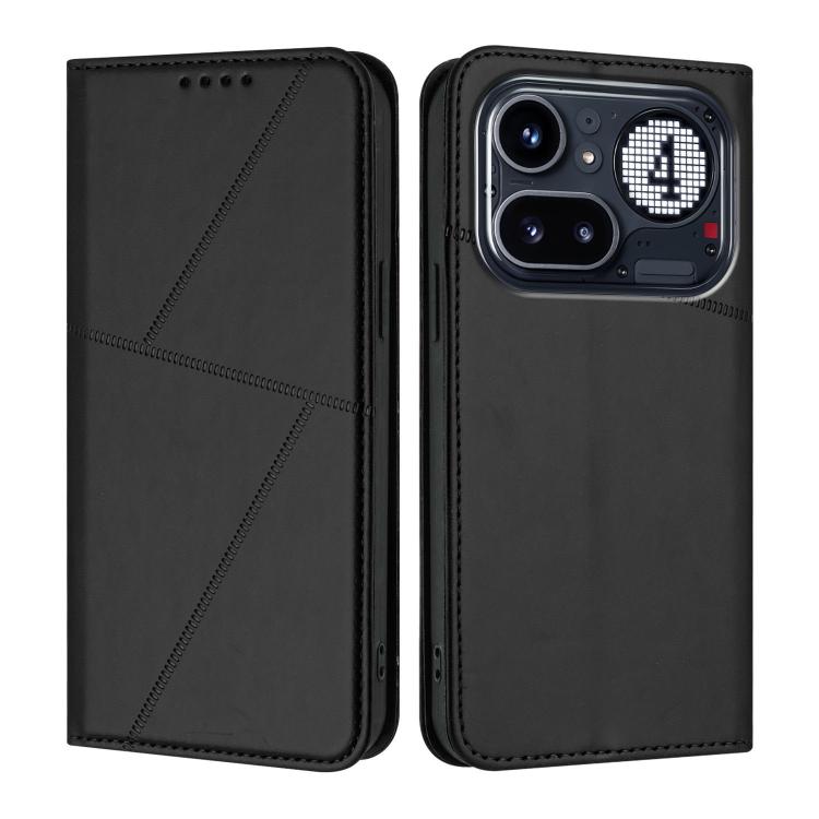 For Nothing Phone 4a Pro Strong Magnetic Frosted Flip Leather Phone Case