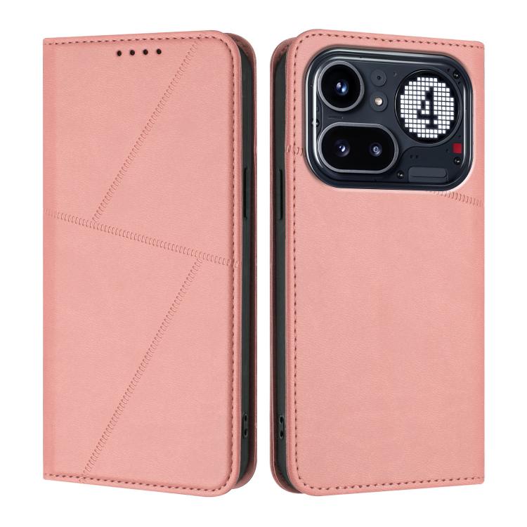 For Nothing Phone 4a Pro Strong Magnetic Frosted Flip Leather Phone Case