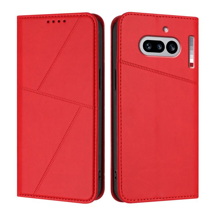 For Nothing Phone 4a Strong Magnetic Frosted Flip Leather Phone Case