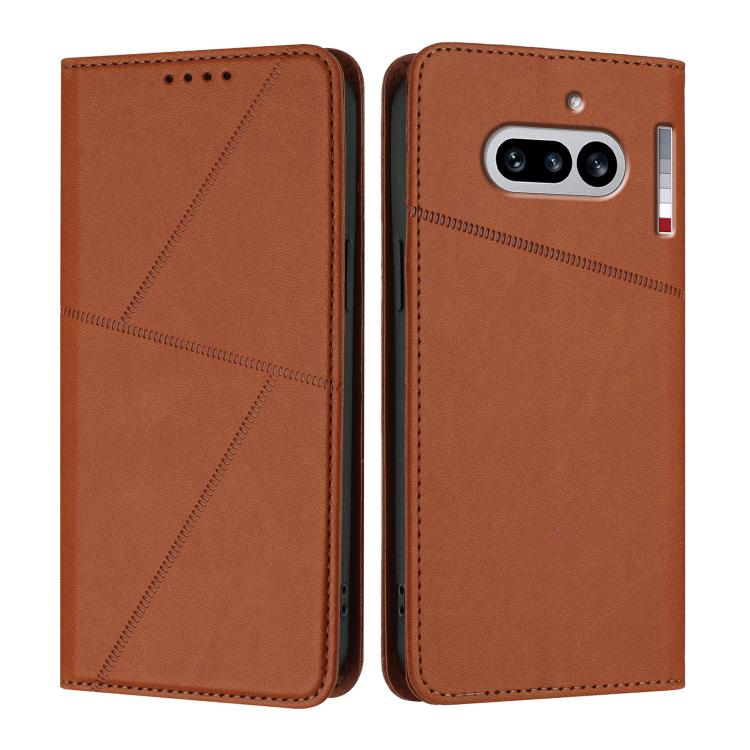 For Nothing Phone 4a Strong Magnetic Frosted Flip Leather Phone Case