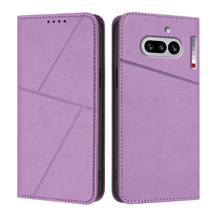 For Nothing Phone 4a Strong Magnetic Frosted Flip Leather Phone Case