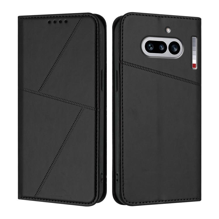 For Nothing Phone 4a Strong Magnetic Frosted Flip Leather Phone Case