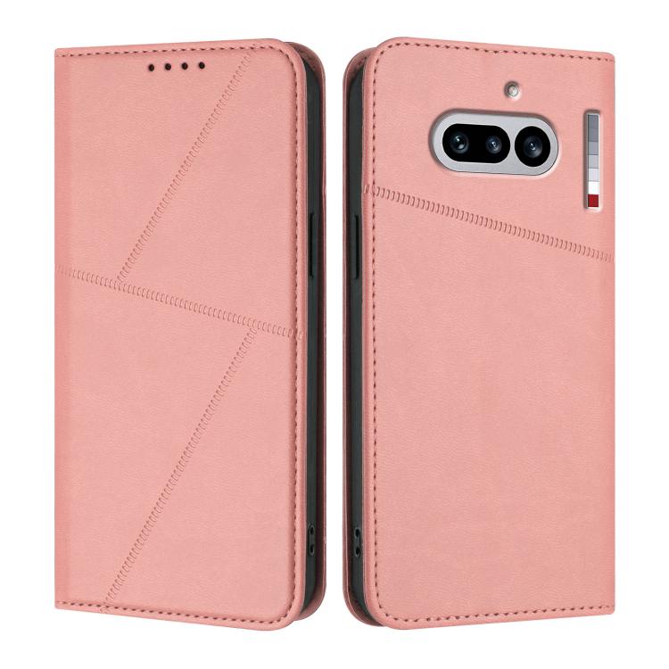 For Nothing Phone 4a Strong Magnetic Frosted Flip Leather Phone Case