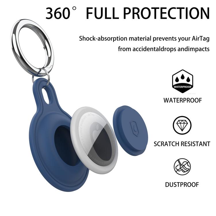 For AirTag 2nd Gen / AirTag 1st Gen IP68 Waterproof Protective Case with Keychain