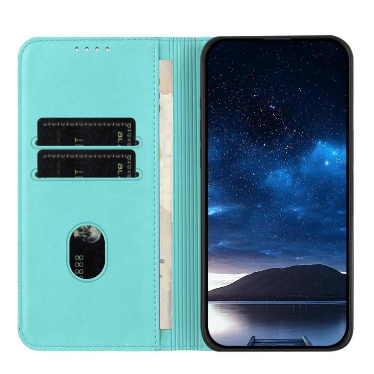 For iPhone 15 Strong Magnetic Frosted Flip Leather Phone Case