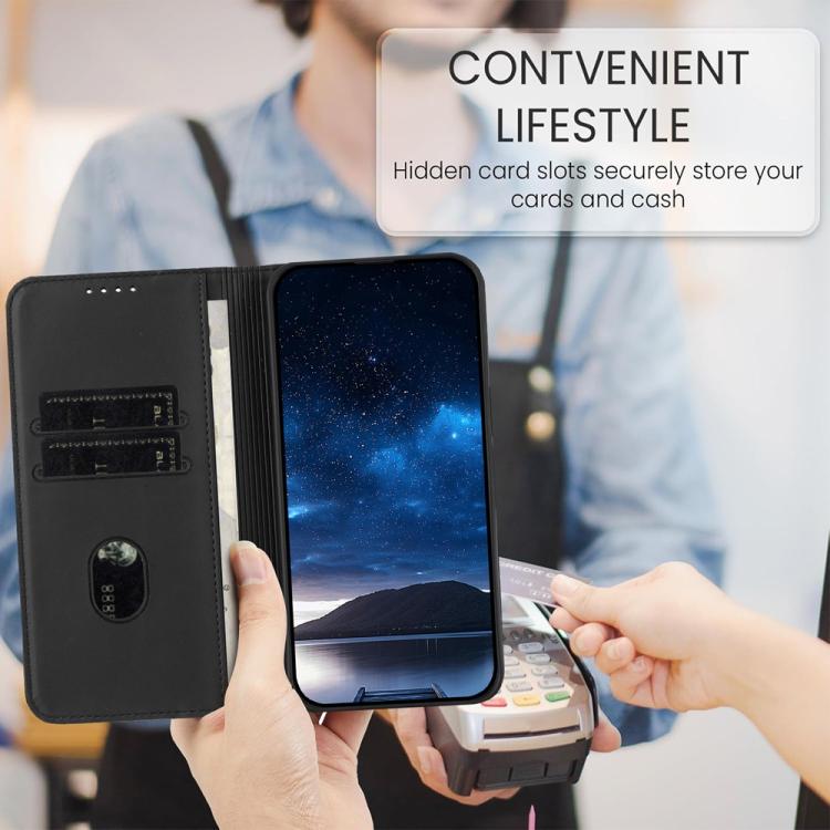 For iPhone 14 Pro Max Strong Magnetic Frosted Flip Leather Phone Case