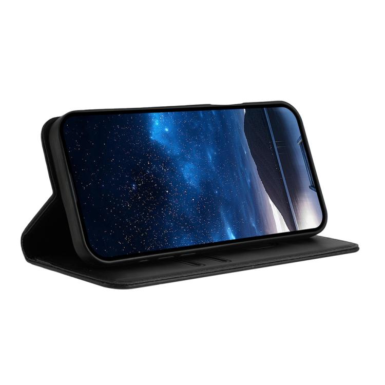 For iPhone 17 Strong Magnetic Frosted Flip Leather Phone Case