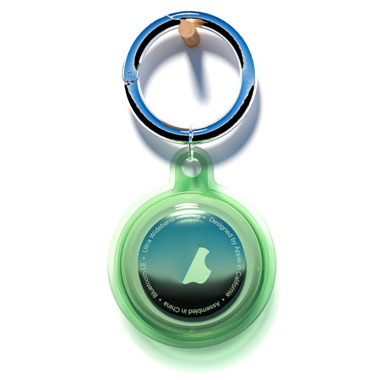 For AirTag 2nd Gen / AirTag 1st Gen TPU Waterproof Protective Case with Keychain