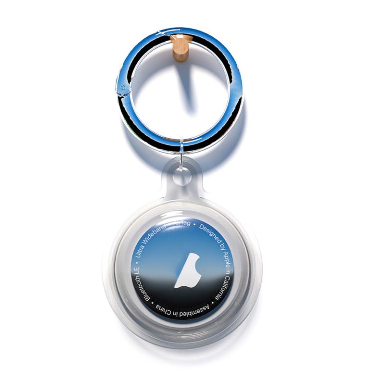 For AirTag 2nd Gen / AirTag 1st Gen TPU Waterproof Protective Case with Keychain